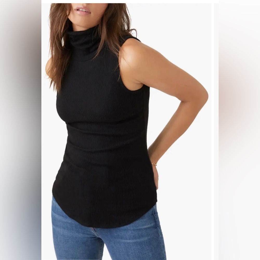 Fifteen Twenty Turtleneck Ribbed Top